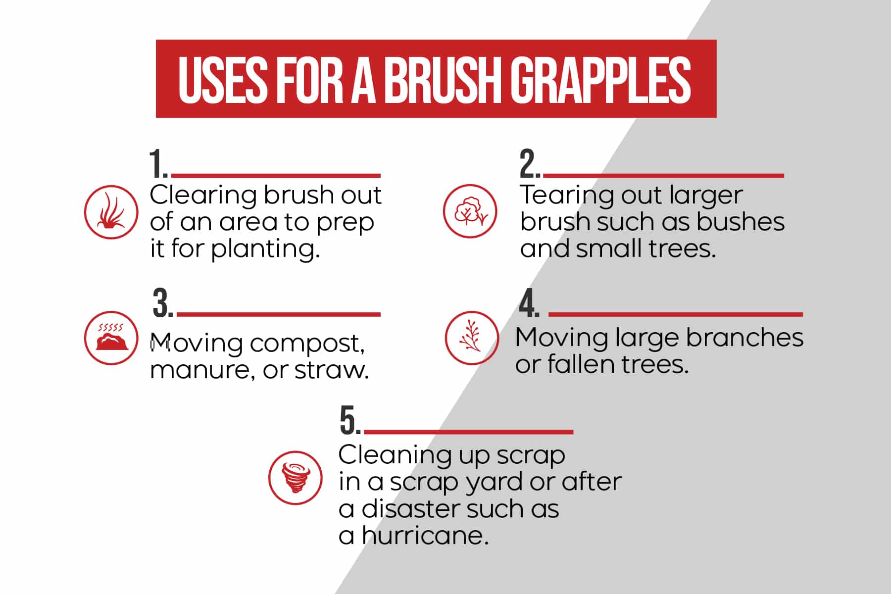 uses for a brush grapple